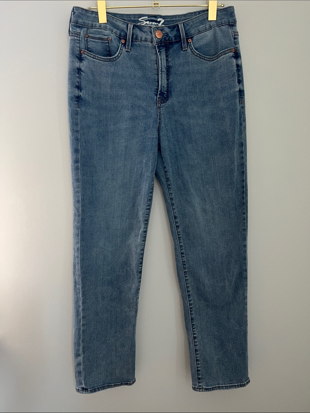 7 For All Mankind | Women’s High Rise Vintage Straight Leg Jeans Sz 12